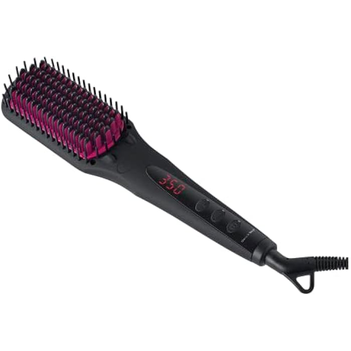 CH&BE Ionic Brush | Healthy and fast daily straightening | Temperature 170?450F | Auto shut off after 60 minutes | Anti-tangle nano comb | Dual ion generator | PTC hair protection technology - Image 1
